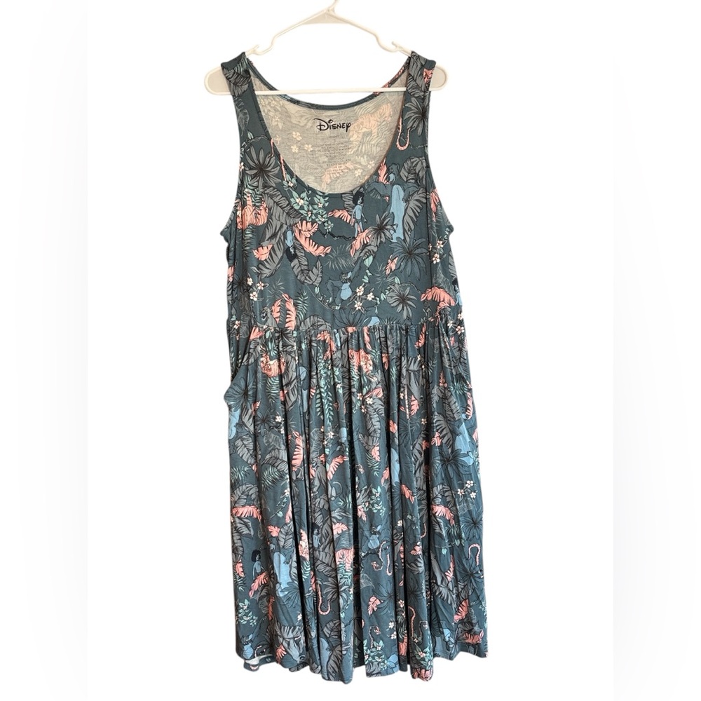 Disney Jungle Book Dress Size Small Sleeveless Fit & Flare Rayon Spandex